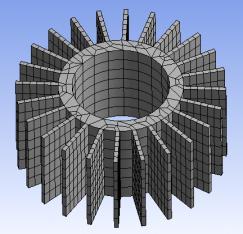 Dimensions of fins used for our experiment are as follows, we used 2 longitudinal rectangular fins array connected to cylinder of specified dimensions.