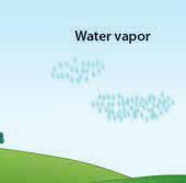 This invisible water is called water vapor. When warm air rises, it cools down. Cool air can t hold as much water vapor as warm air. So the vapor grabs a ride on tiny pieces of dust in the air.