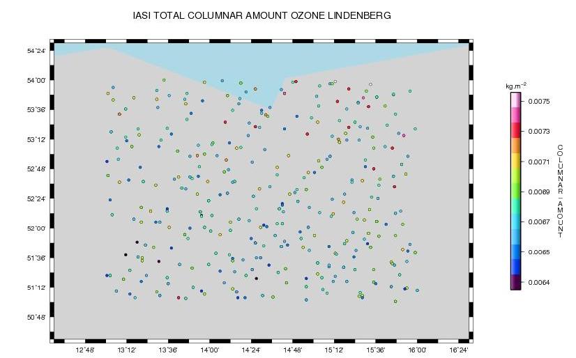 RESULTS Variability in Total Columnar Amount Ozone Figure 2 below show the wide variation in total columnar amount ozone over the Lindenberg site during the entire campaign.