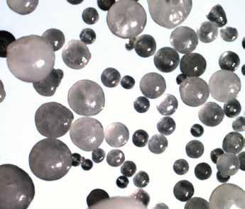 Solids with a suitable melting behavior and sufficient stability in the melted phase can be reshaped into prefered spherical morphologies using, for example, emulsion crystallization or prilling