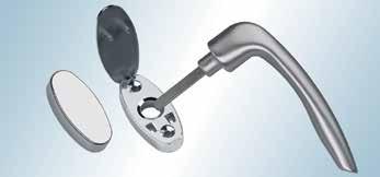 So that you do not run short of air... RHAPSODY window handles with 45 latch for MACO night-vent scissor-stay 45 90 45 This RHAPSODY window handle design also latches at the 45 handle position.