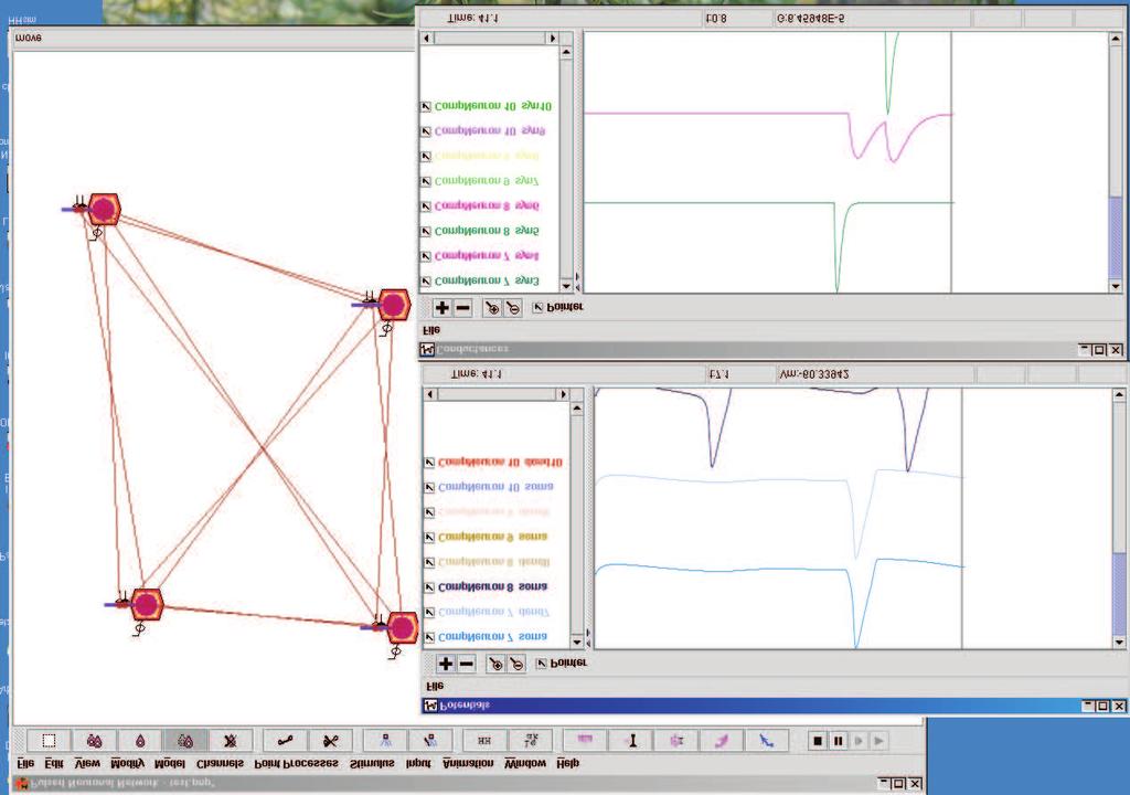 3). Moreover, an animation of the network activations can be started. It shows the transfer of pulses through the network connection and the neurons excitations.