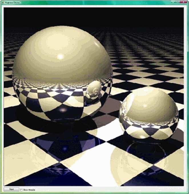 Parallel Ray Tracing: Deterministic void Render(Scene scene, Color[,] rgb) { Parallel.