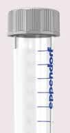 2 kg) for easy handling > Anodized aluminum for high chemical resistance > 45 borehole angle minimizes pellets smear > Rotor, lid and adapters are autoclavable Eppendorf Conical Tubes Whether