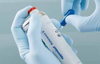 The innovative single button operation is not only fast and easy, but it also allows active aerosol reduction and thus protects the user, the sample and the pipette.