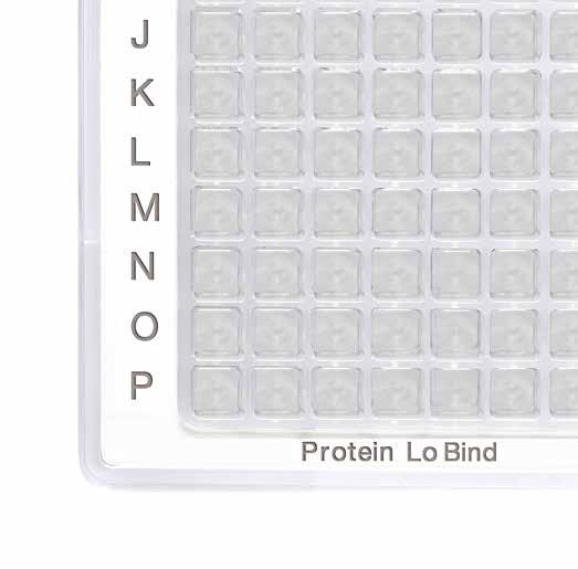 128 129 Protein LoBind Plates Protein LoBind Tubes PLATES Eppendorf LoBind Plates maximize sample recovery by significantly reducing sample binding to the surface.