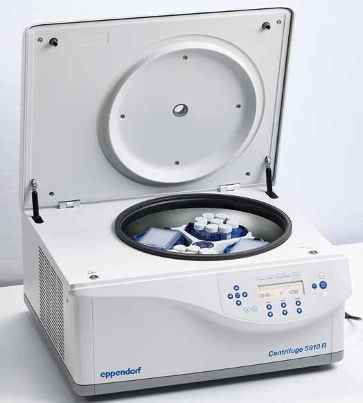 190 191 Centrifuge 5910 R Centrifuge 5920 R CENTRIFUGES AND ROTORS With its great versatility, the refrigerated Centrifuge 5910 R is setting the next benchmark for benchtop centrifuges.