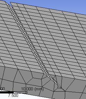 The modelling of cracks is done in FEA. The crack modelling for inclined edge crack ( = 3, =.