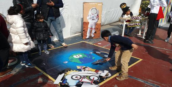 There was an Astronomy Corner decorated by Educator Students of class VII A.