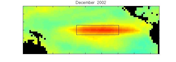Forecast map for December 2002 based on data from January 1970 to May 2002 Observed December 2002 map The usual approach to have a