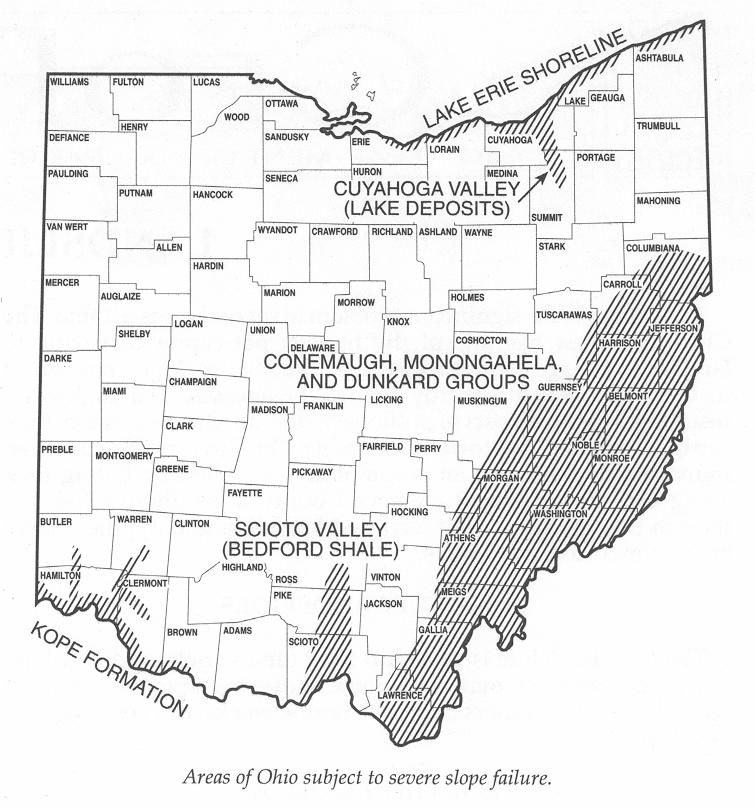 Ohio Landslide Areas