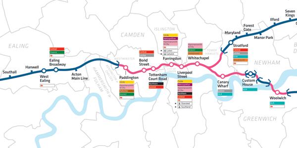 London CrossRail Modeling (2009-2015) Crossrail will link Reading and Heathrow in the west with Shenfield and Abbey Wood in the east via 21 km