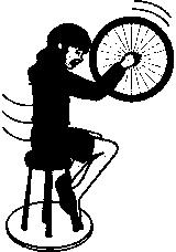 Now try turning the bicycle wheel 90. What happens to you? Why does this happen? 2. You are mountain biking off road.