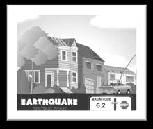 Fill in the chart below by writing the magnitude (number) of an earthquake that will result in the