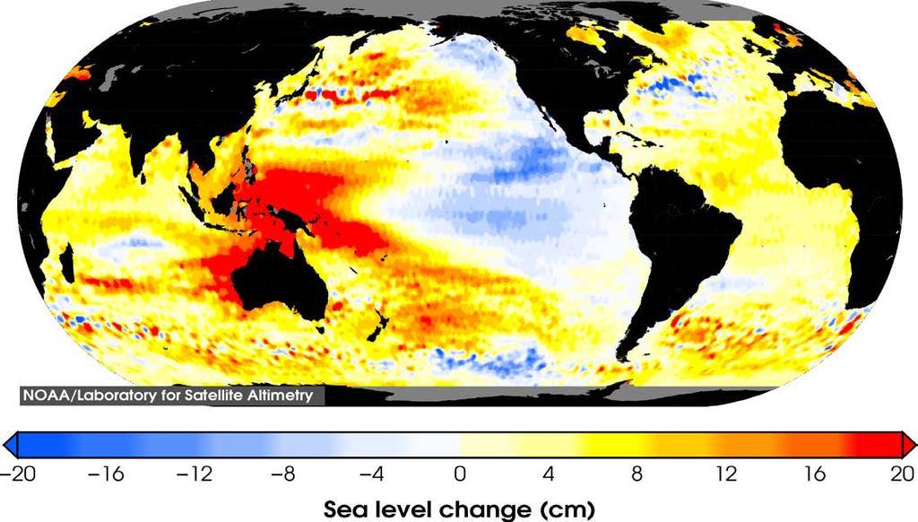Mean sea level trends : regional differences 1993-2012 Why has the western Pacific risen 3 times faster?