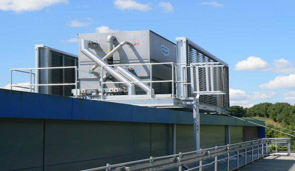 Above: Pipex px Carbon Abatement System installed on Met Office roof Above: BMS screens provide live updates to Met