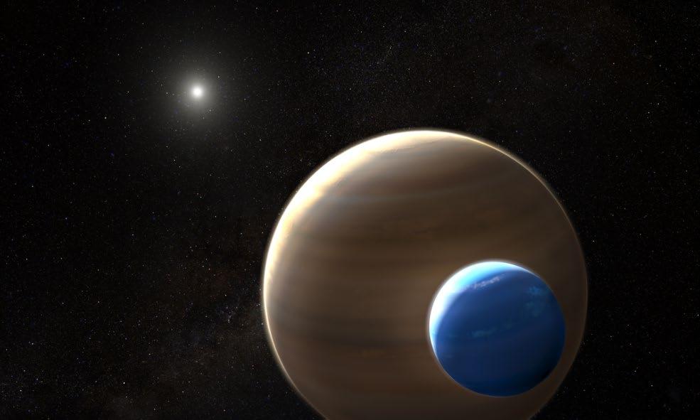 Using NASA s Hubble and Kepler space telescopes, astronomers have uncovered tantalizing evidence of what could be the first discovery of a moon orbiting a planet outside our solar system.