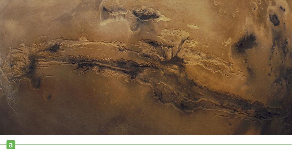 Frame of Reference I This picture shows a canyon on Mars.