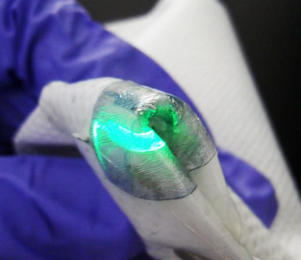 biaxially stretchable LED.