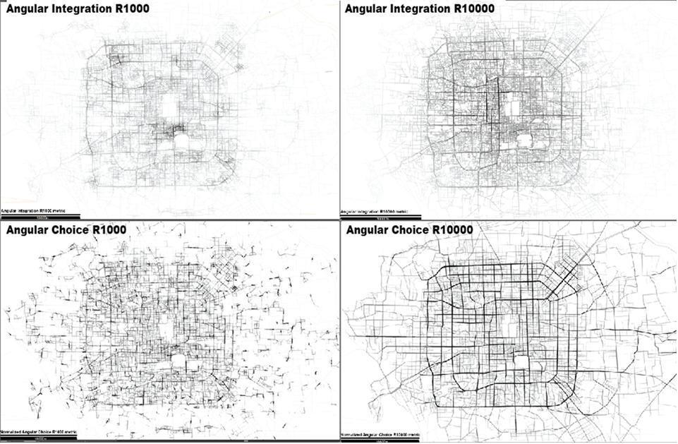 Figure 3: Integration and choice value of Beijing in radius 1km and 10km. Figure 3 shows integration and choice value in 10km and 1km radius.