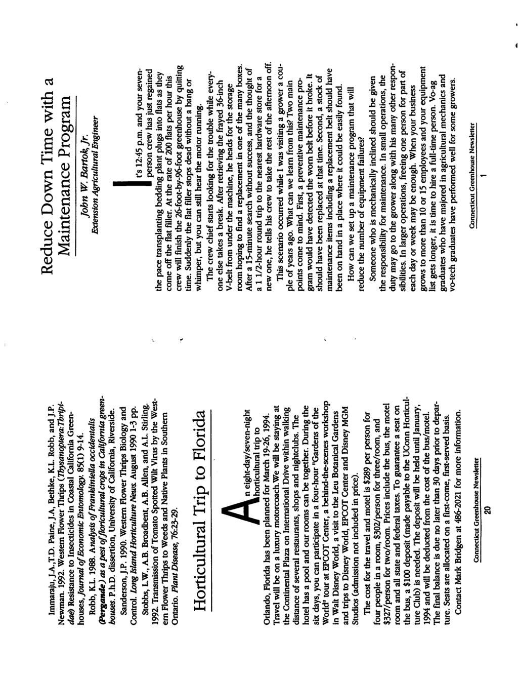 Immaraju, J.A..T.D. Paine, J.A, Bethke, K.L. Robb, andj.p. Newman. 1992.