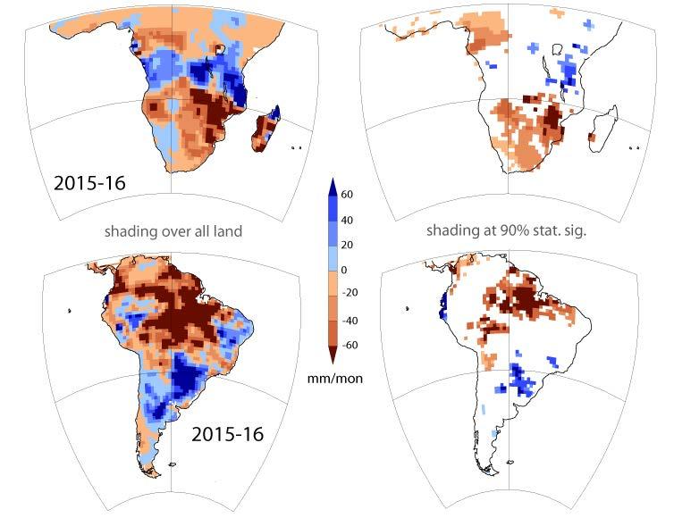 4. El Niño DJF precipitation associations over Africa CHIODI AND HARRISON 3 Composite DJF precipitation anomaly over Africa based on the 4 previous OLR El Niño events is shown in the upper-right