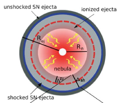 Young Magnetar FRB Model Metzger, Berger & Margalit 17 Synchrotron from either SN