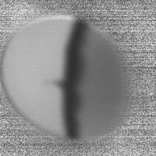 5 mm deep triangular cuts placed on the face of the TNT charge Dynamic target image: shot