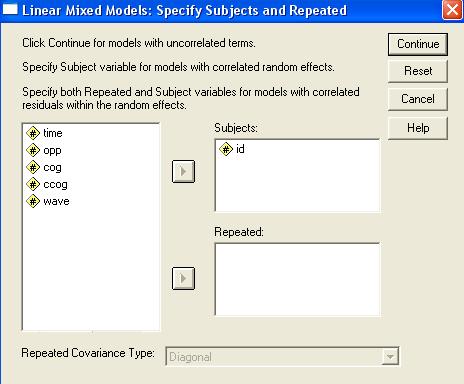 Example 2: Conditional Growth Modeling via Menu Options (Model 6). Step 1.