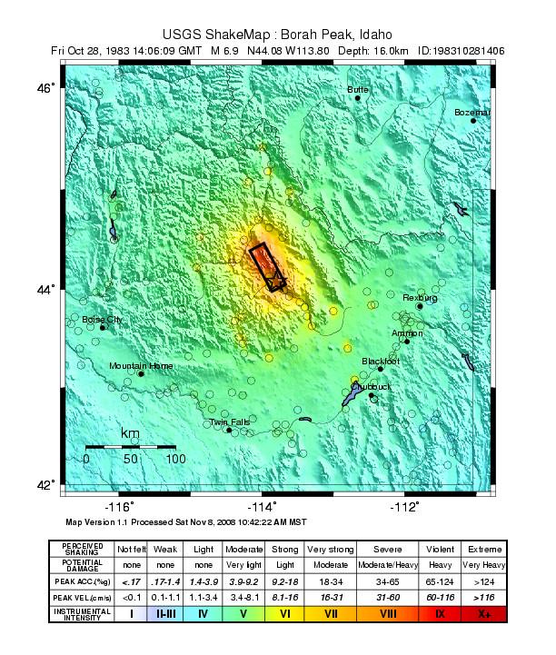 Borah Peak Earthquake HAZUS Scenario Project Executive Summary Idaho Bureau of