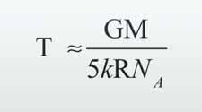 The mass of a hydrogen atom is 1/N A grams where N A = 6.02 x 10 23 gm -1 so the number of atoms in the star, N *, is roughly N A M. So GM 2 5R N M kt A T GM 5kRN A (4.