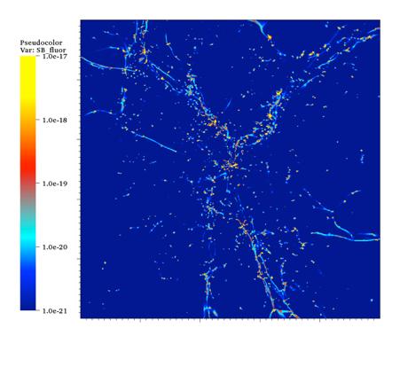 The Cosmic Web in fluorescent Lyα emission: expectations log(sb) (cgs/arcsec 2 ) Simulated Lyα images at z~2.