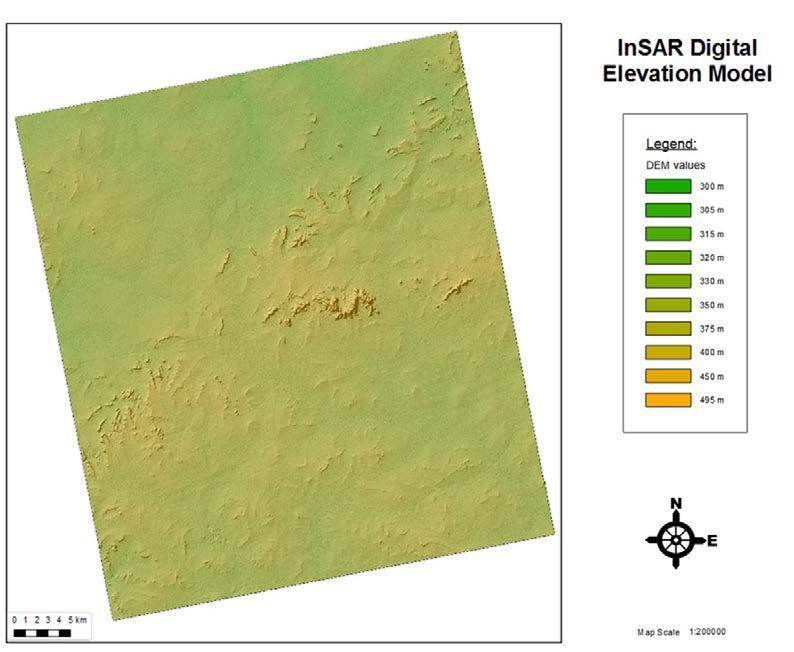 1. Digital Elevation Model Input: appropriate SAR image pair Methodology: SAR Interferometry Original