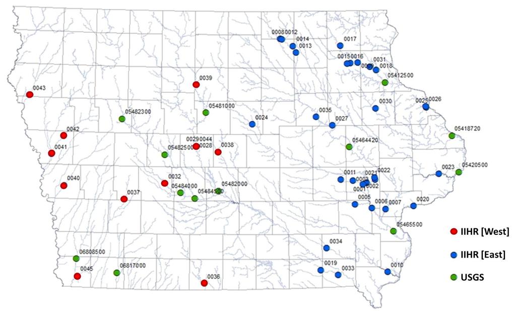 IIHR 2016 Real-Time Monitoring Network Iowa has 1/3 of all the continuous nitrate monitors