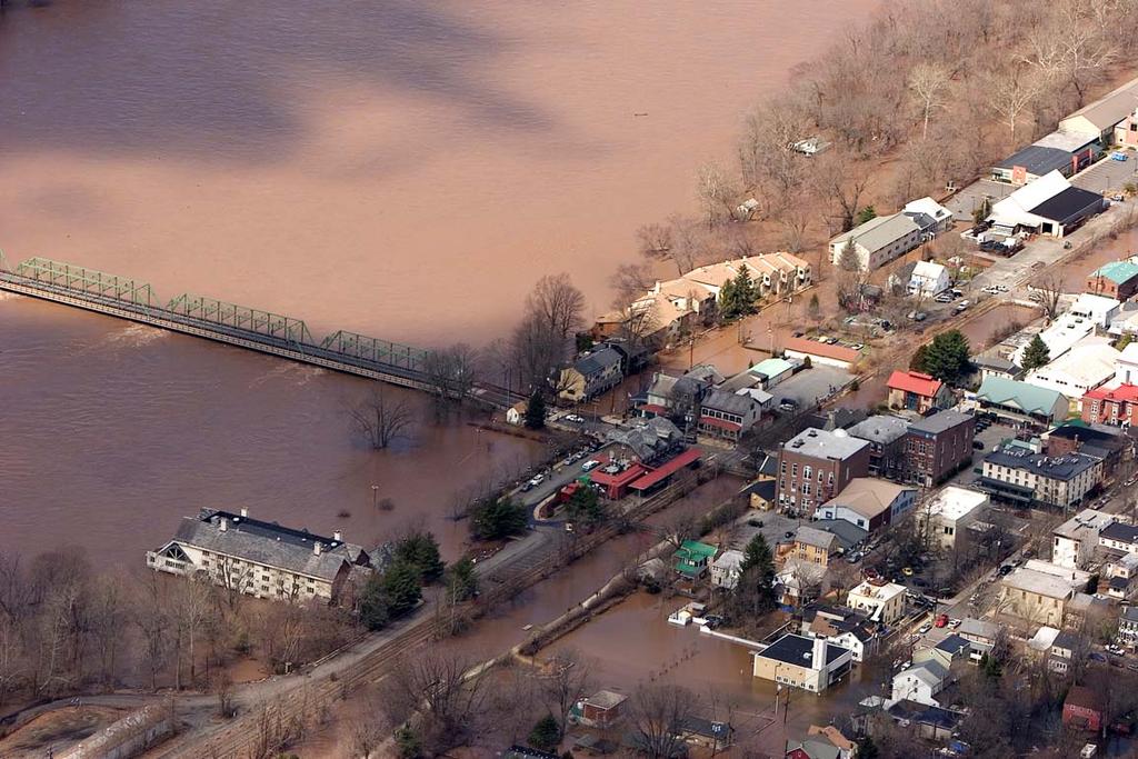Hydrologic Conditions in the Delaware River Basin April : Flooding in Lambertville, New Jersey Aerial