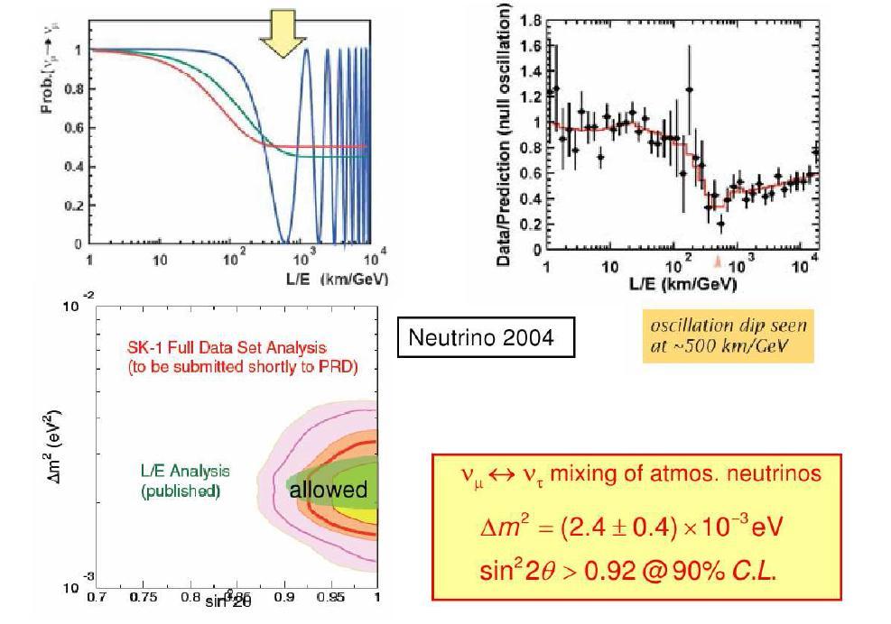 Oscillating Pattern of Atmospheric Neutrinos