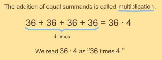 12. Multiplying Natural Numbers Approximate Length: 1.2 student study hours Overview In this objective the topic of multiplication as a short form of addition is introduced.