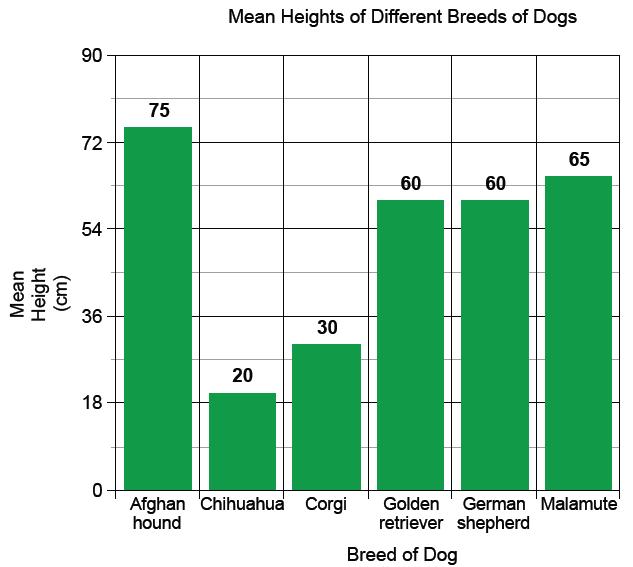 Ex2) Ex2) This shows the relationship between different breeds and their mean (average) heights.