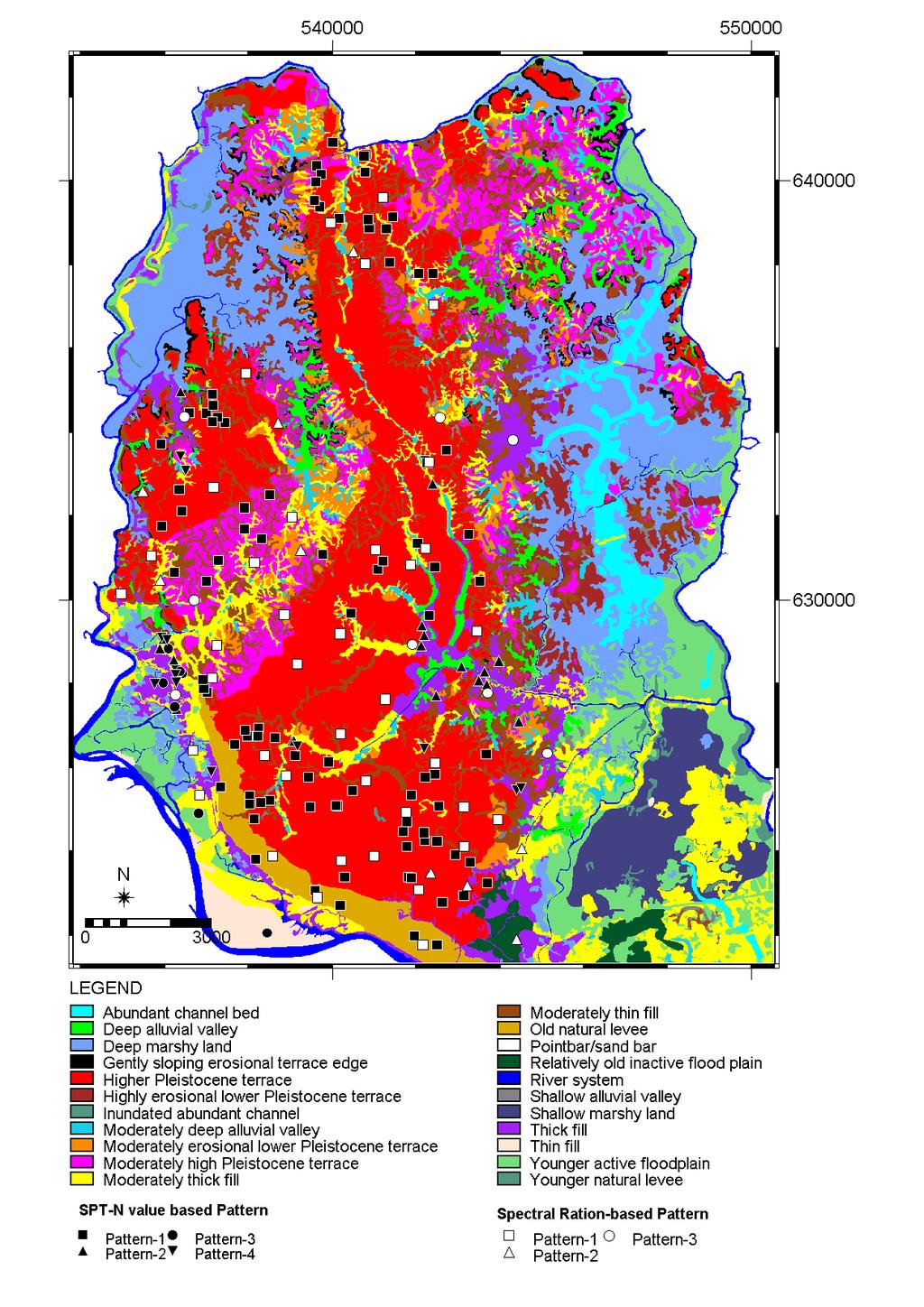 Figure : Geomorphological map with Landfills.