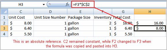 Copy the formula into H3. The new formula should read =F3*$C$2.