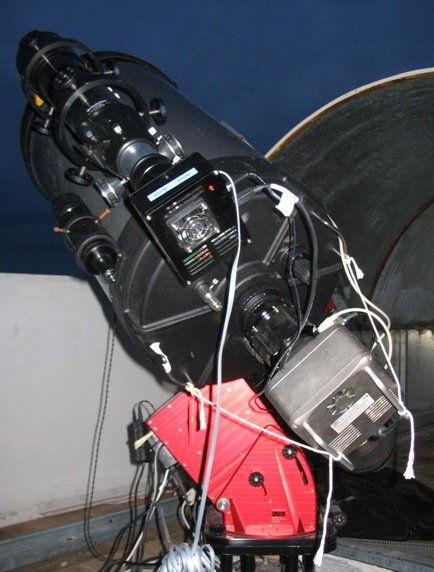 Guider Celestron aperture 80mm focal length 600mm SBIG camera ST402 ME 765 x 510 pixels @ 9µm 40 arcmin field of view Mount: Paramount ME (German equatorial mount) Main telescope