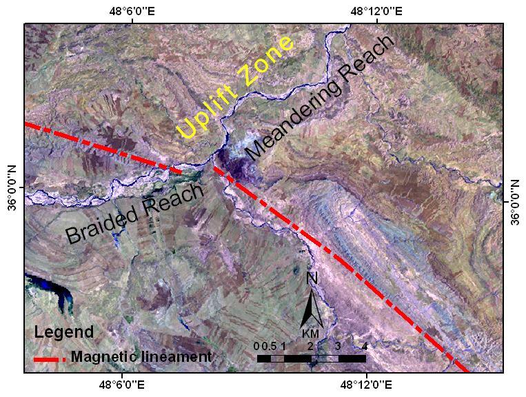 -The whole magnetic lineaments are extracted from aeromagnetic maps at scale 1:250,000 provided by Geological Survey of Iran (Figure 4).