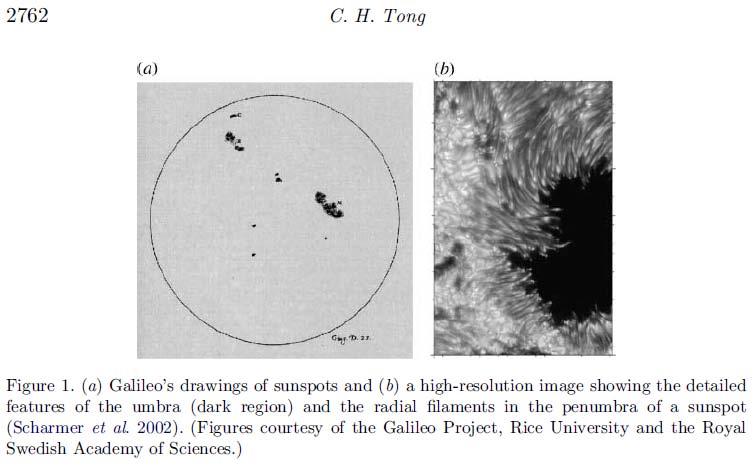 Galileo and others observed sunspots around 161.