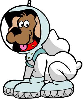 Animals in Space Human astronauts are not the only living creatures to have orbited the earth. The very first animal in space was a Russian dog named Laika.