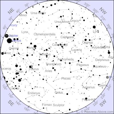 August 9, 5:11 AM The waxing gibbous Moon that is leaving Sagitarius is not visible at this time. August 10, 5:45 AM The full Moon is in Capricorn. Q. What is an ISS? A. The International Space Station (ISS) is a space station, or a habitable artificial satellite, in low Earth orbit.