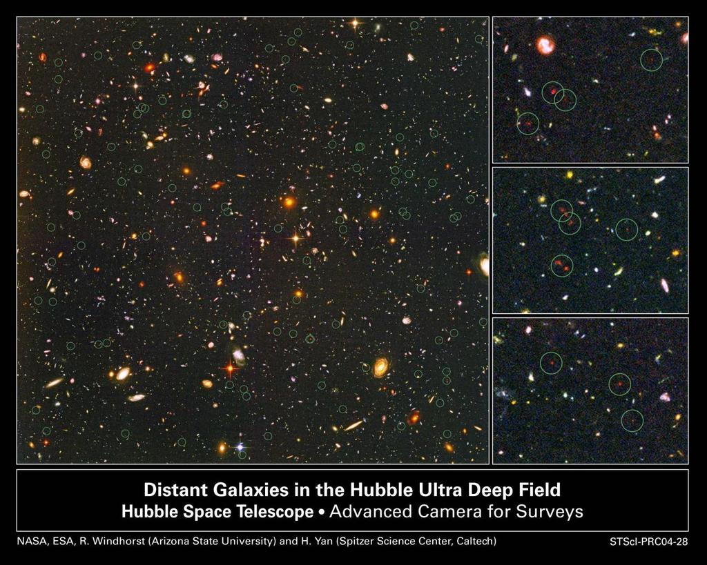 Hubble Ultra Deep Field: 1,000,000 second exposure (11 ½ days)
