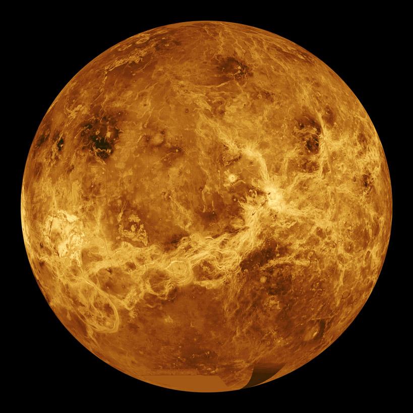 Magellan radar image of the surface of Venus Radar can see through the