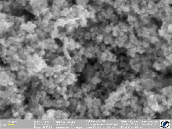 The geometric shape of the particles was evaluated by using a FE-SEM / FIB, CrossBeam System Carl Zeiss NEON40EsB microscope. The SEM images (fig.