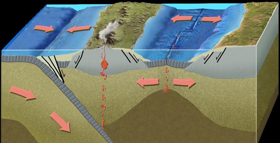 When Extension Accompanies Subduction Land derived seds towards cont.