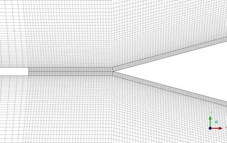 The mesh was block-structured in order to reduce numerical dissipation.